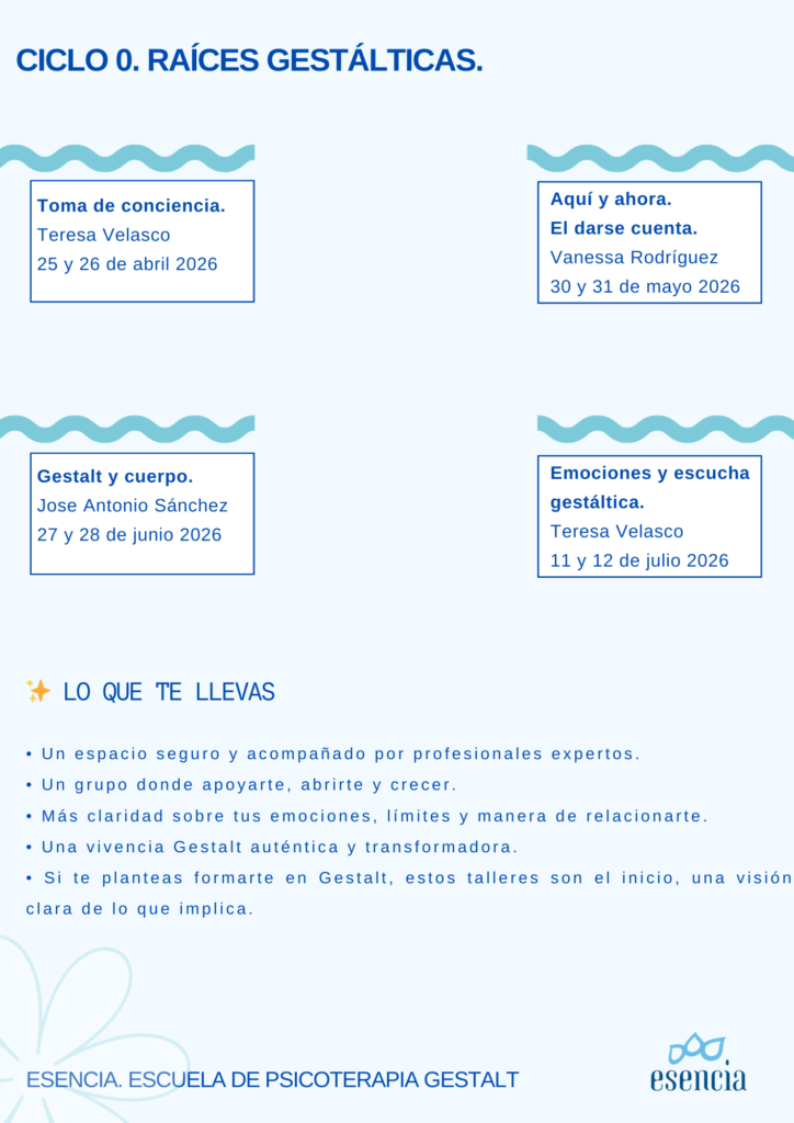Curso de iniciación a la Terapia Gestalt 13ª promoción Murcia 2026 2 Curso de Iniciacion Gestalt 1