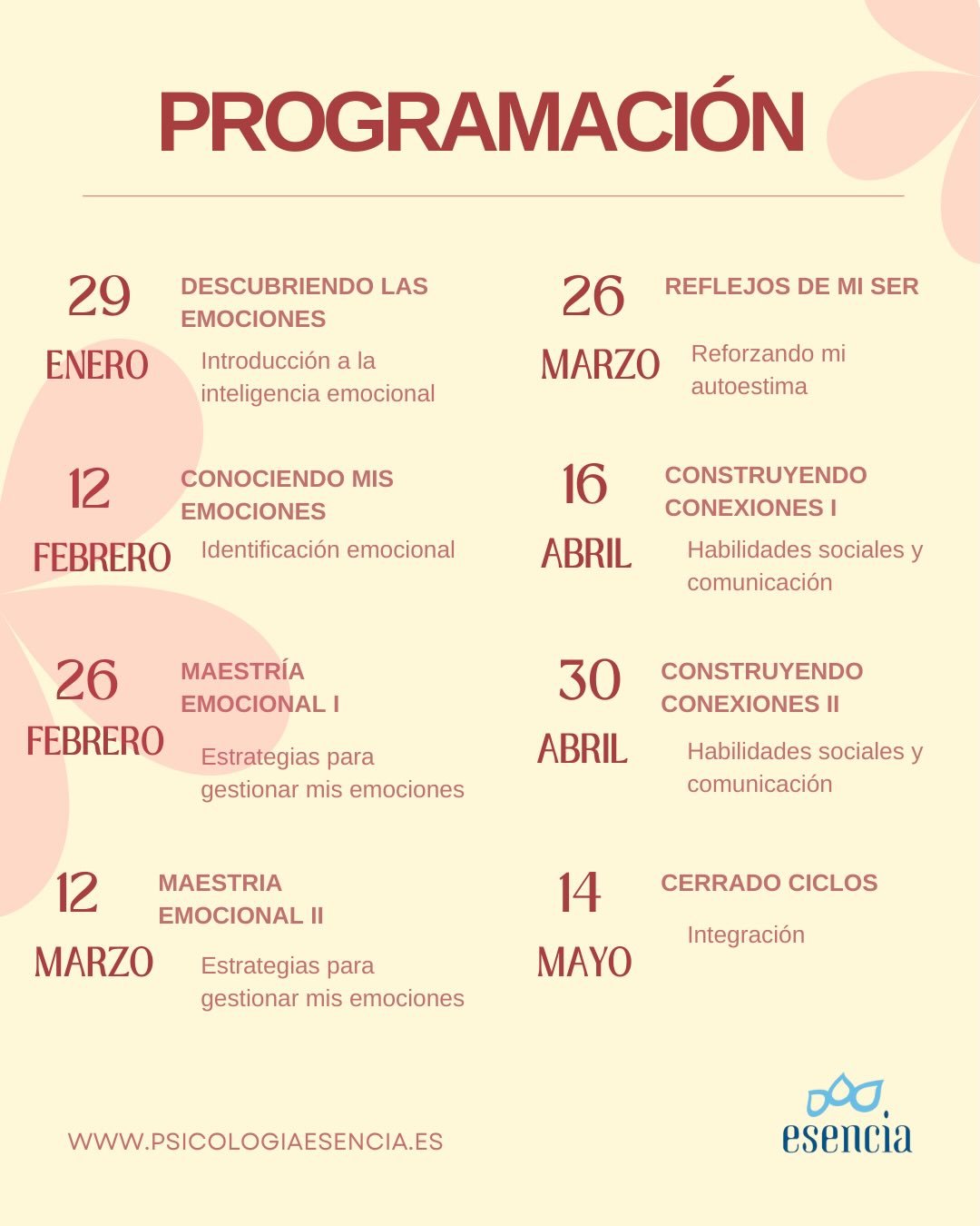 Conociéndome: Taller de Inteligencia Emocional 11 Programacion conociendome taller de inteligencia emocional